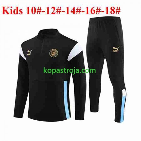 Manchester City Barn Tränings Sweatshirtställ Svart 2023/24